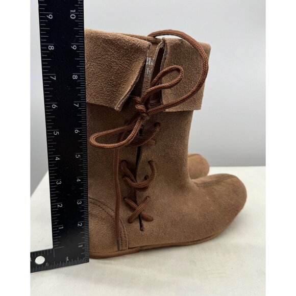 Leonardo Carbone 007 Brown Suede Medieval Cuff boots Women size EU36/US 5.5 - Picture 13 of 14